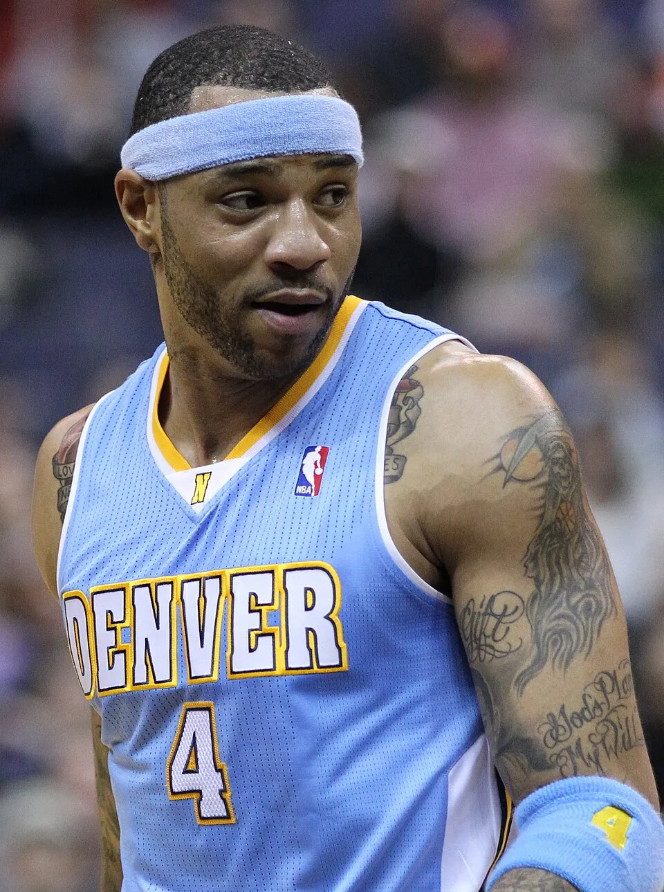 Kenyon Martin saat mengenakan jersey Denver Nuggets di kompetisi NBA
