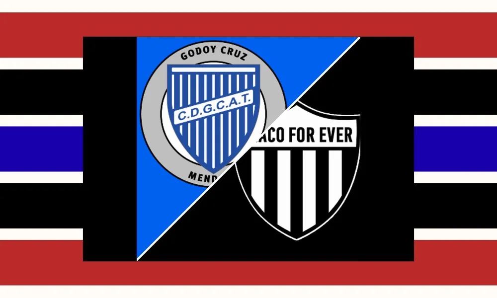 Pemain Godoy Cruz merayakan kemenangan atas Chaco For Ever di Estadio Feliciano Gambarte