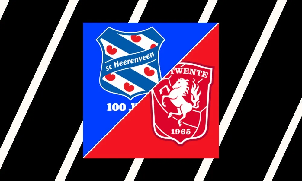 Pemain Heerenveen merayakan kemenangan tipis 1-0 atas FC Twente di Abe Lenstra Stadion