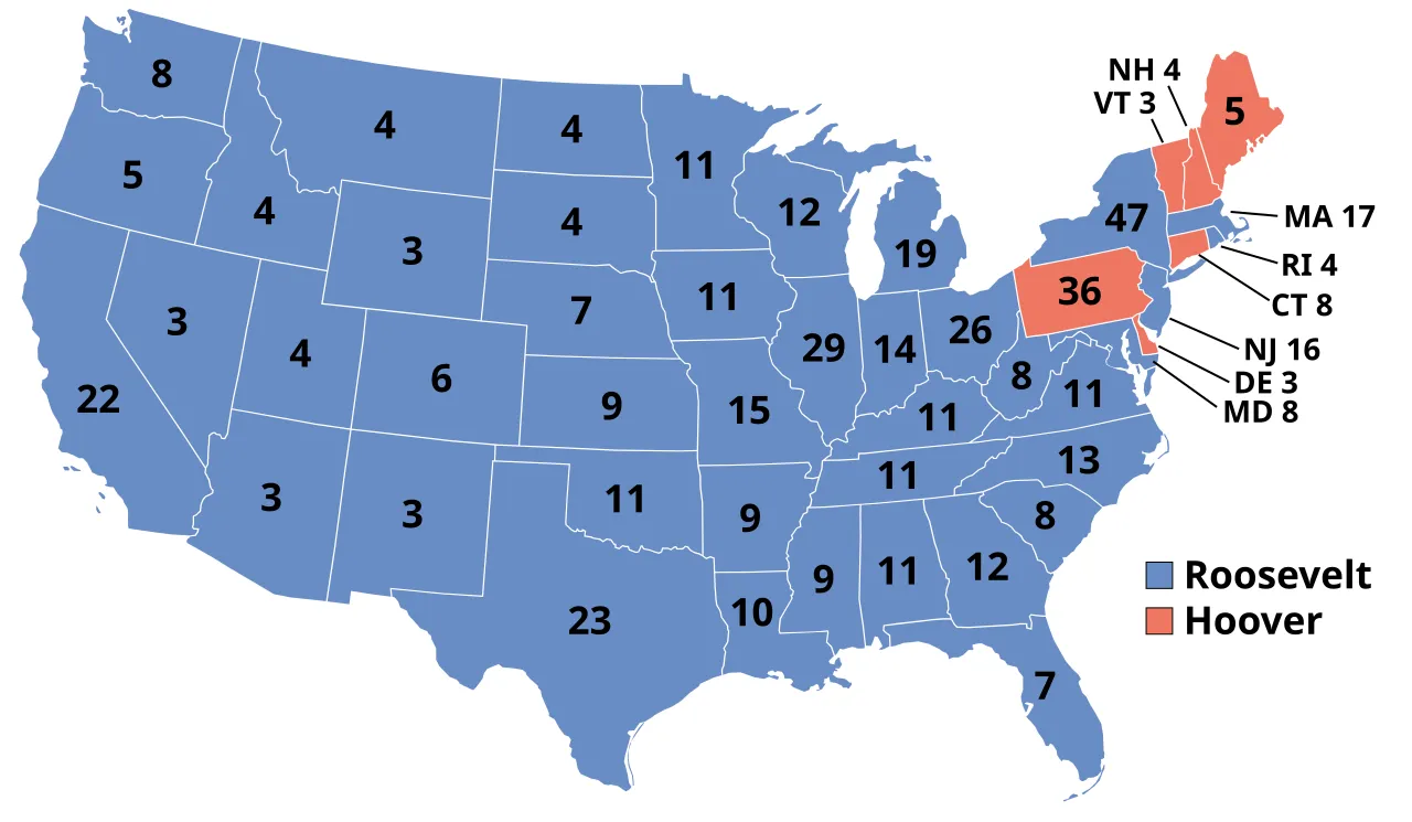 Suasana kampanye pemilihan Presiden Amerika Serikat tahun 1932