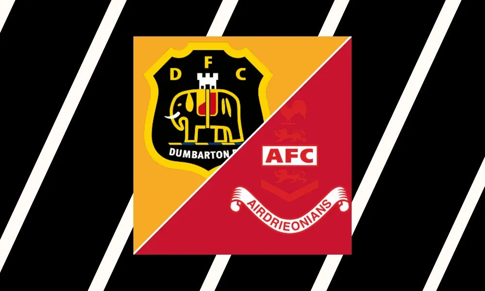 Ilustrasi pertandingan Dumbarton vs Airdrieonians di Dumbarton Football Stadium