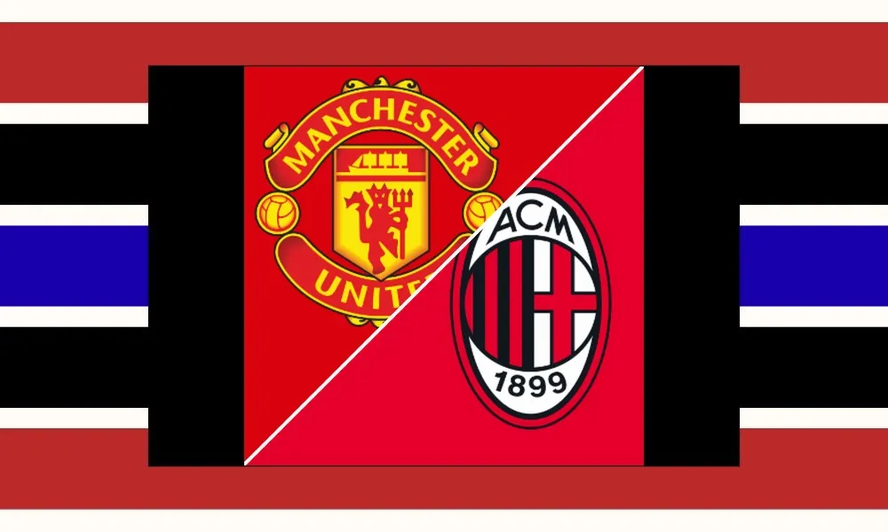 Ilustrasi pertandingan Manchester United vs AC Milan di laga pramusim