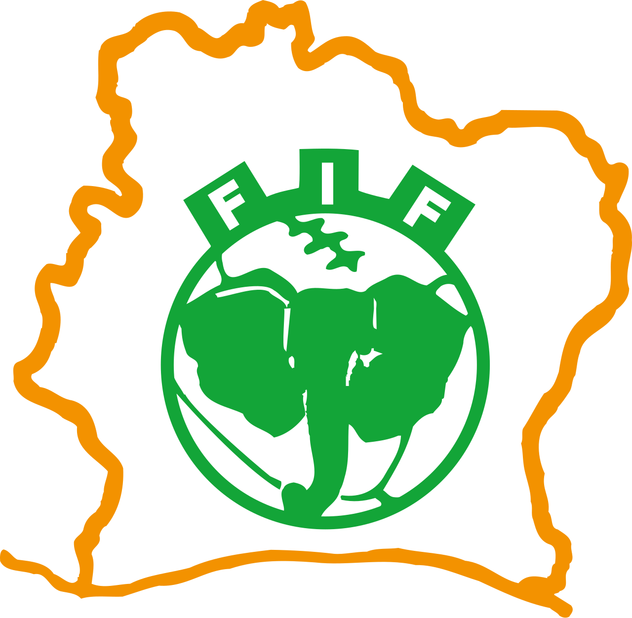 Kantor dan lambang Ivorian Football Federation di Pantai Gading