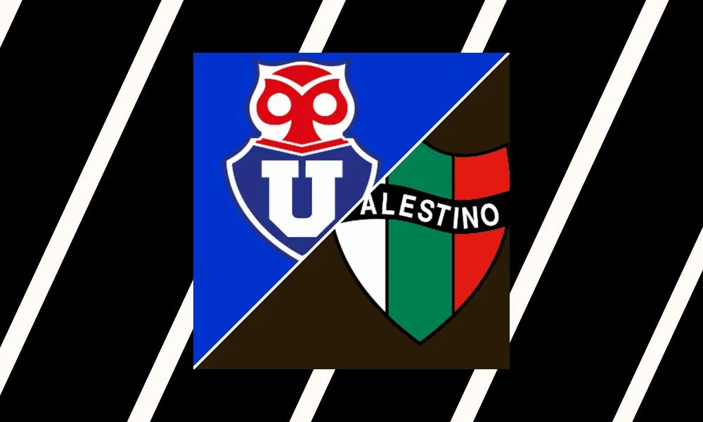 Aksi pemain Universidad de Chile saat merayakan gol ke gawang Palestino di Liga Chile